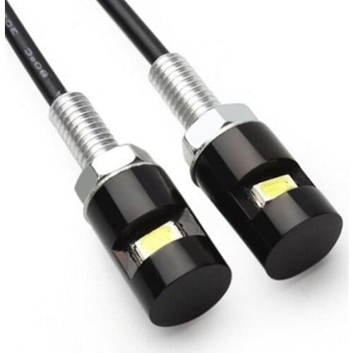 Universal 1PC 12V 2 pcs LED SMD Motorcycle Car Number License Plate Bolt Screw Light Lamp For Car & Motorcycle