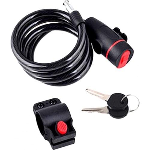 1 Set Motorcycle Lock Corrosion Resistant High Durability Anti-deform Metal Mountain Bicycle Lock with Key for MTB Road Bike