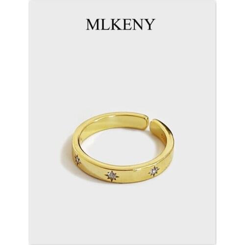 Chronic micro-inlaid zircon carved ring female French style jewelry 925 sterling silver opening ring hipster jewelry