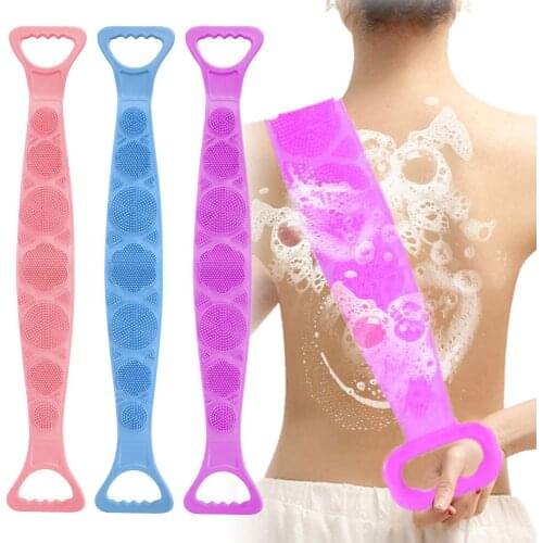 1PCS Bathroom Shower Strap Bath Shower Exfoliating Back Brush Belt Wash Bathroom Clean Tools Bath Scrub Belts Stain Removal
