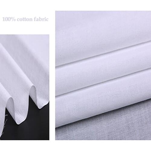 150cm*100cm Big deal! 100%cotton fabric white silk material for dress lining silk cotton tissue lightweight soft linings