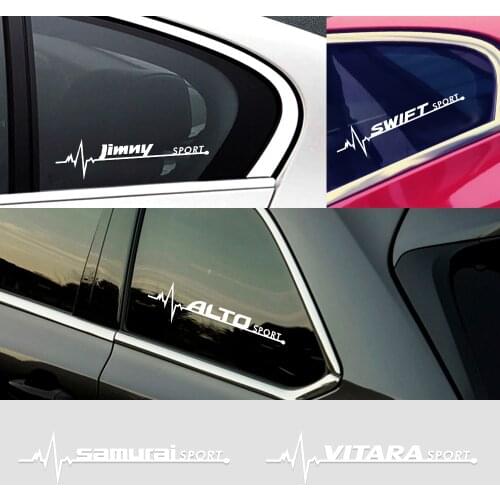 20*5.5CM 2PCS Auto Side Window Body SPORT Sticker Car Reflective Decal For Suzuki Swift SX4 Jimny Ignis Alto Samurai Accessories