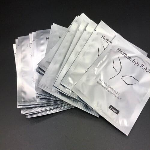 300pairs silver New Paper Patches Eyelash Under Eye Pads Lash Eyelash Extension Paper Patches Eye Tips Sticker Wraps Tool