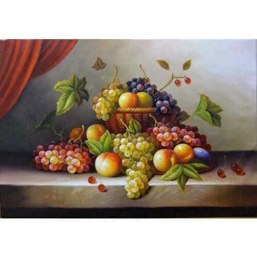 Free shipping realist crystal grape oil painting still life fruit canvas printings on canvas home wall art decoration picture