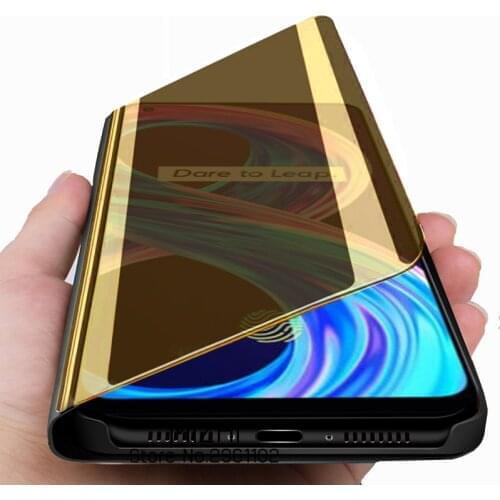 Realmy 8 pro case smart mirror flip cases cover For realme 8 pro realmi 8pro realme8pro stand book coque fundas