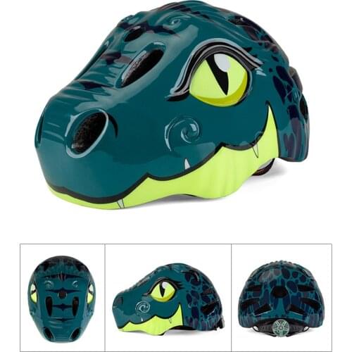 3-8 Years Childrens Bike Helmets High Density Cartoon Dinosaur Skating Child Cycling Riding Bicycle Kids Helmet Sports Skating