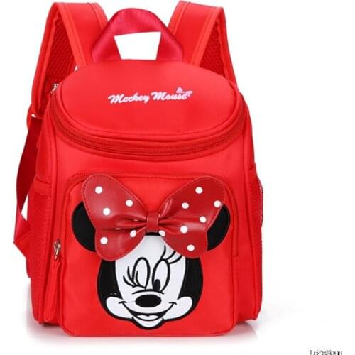 Disney New Cartoon Children Backpack Minnie Mickey Print Schoolbag For Girls Boys Kindergarten Kids Bags Infantil Mochila Baby