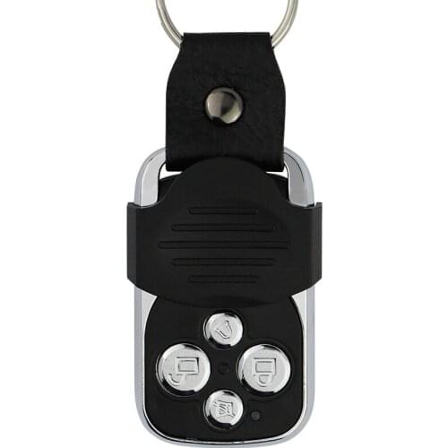 DHL 50Pcs Wireless Remote Control Remote Control With Leather Buckle 433Mhz Fixed Frequency Remote Cloner Door Car Key