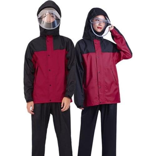 Adults Long Transparent Raincoat Waterproof with Hood Women Men Cover Coat Womens Rain Coats Impremiable Sets Rain Suit 60YY199