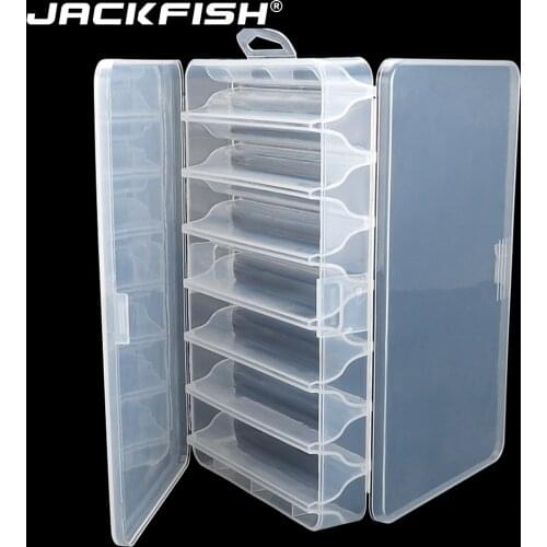 JACKFISH Fishing Box 19CM*11CM PVC Lure Box Storage Case 14 Compartment Fishing Tackle Tool Lure Box for Carp Fishing Pesca