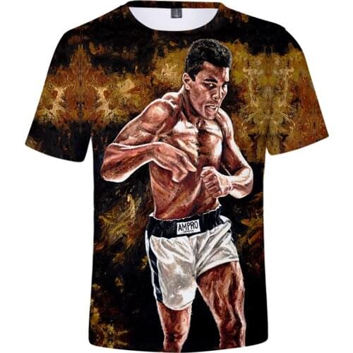 Hot new Casual Muhammad Ali t shirt Men Women Summer Short Sleeves 3D suitable Tees Muhammad Ali girls boys popular T shirt Tops