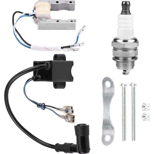CDI Ignition Coil Magneto Coil System For Motorized 49cc 66cc 80cc Engine Bicycle Spark Plug