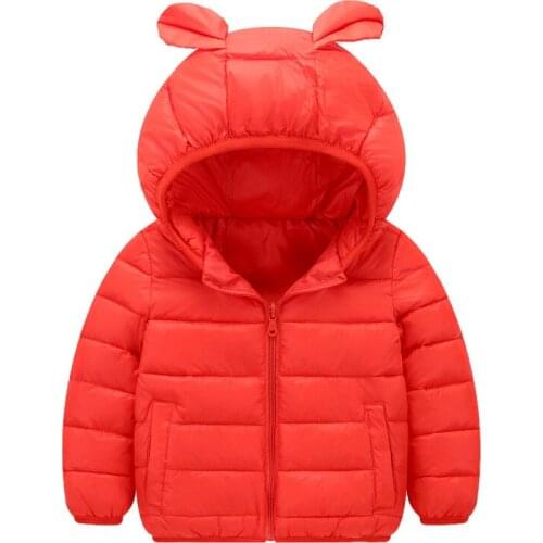 Autumn Winter Boys Thick Cotton Jackets Fashion Windbreaker Coats Baby Girls Casual Hooded Outwear For Children 13 Colors 8t