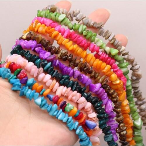 Hot Sale Natural Shell Dyed Color Beaded Cute Pink White for Jewelry Making DIY Party Necklace Bracelet Beads