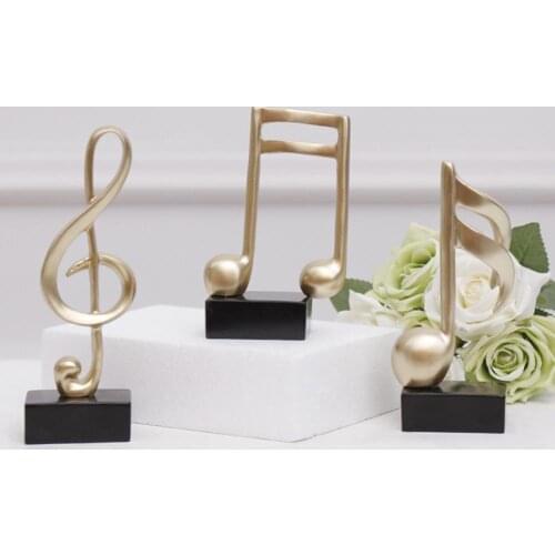 Mini Musical Note Model Figure Resin Craft Desktop Piano Ornament Home Decor 2021