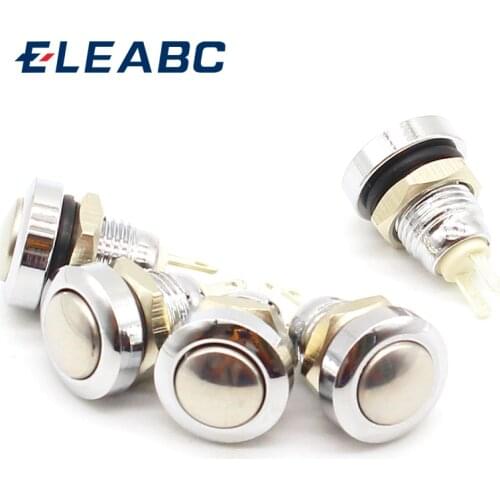 5Pcs 8mm Metal Momentary 1NO 2Pin Mini Push Button Switch 0.5A/250VAC