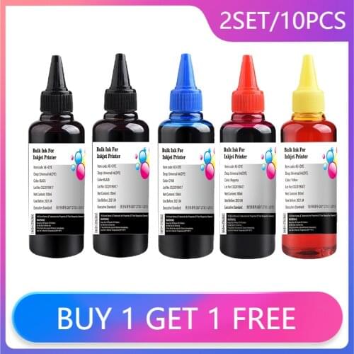 5x100ML Universal Refill Ink kit for Epson Canon HP Brother Lexmark DELL Kodak Inkjet Printer CISS Cartridge Printer Ink
