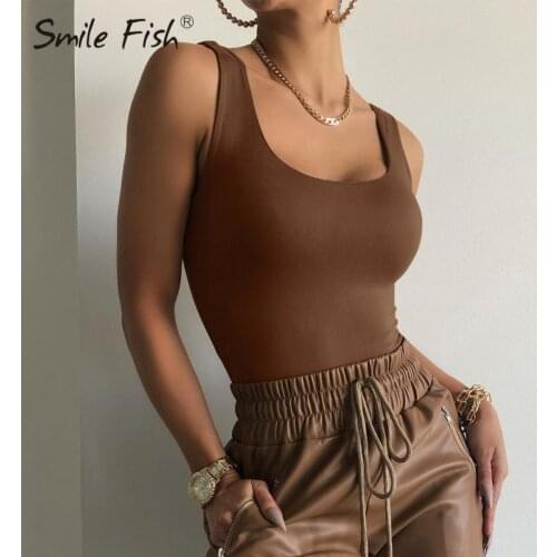 Women Solid Sexy Rompers Club Lady Bodysuits Black Bodysuits V-Neck Hollow Out Overalls 2021 Spring Summer Sleeveless G1363