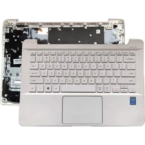 NEW For Samsung 110S1J NP110S1J NP110S1K Laptop Palmrest Upper Case White Keyboard Touchpad