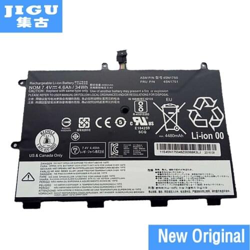 JIGU Original Laptop Battery 01AV404 45N1748 45N1749 45N1751 SB10J79001 For LENOVO 20D9A008CD For ThinkPad Yoga 11e 7.4V 34WH