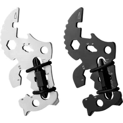 Outdoor Portable Rhinoceros Shape EDC Multi-Tool Screwdriver Wrenches Kit Pocket Multifunction Bottle Opener Camping Gadget N0PC