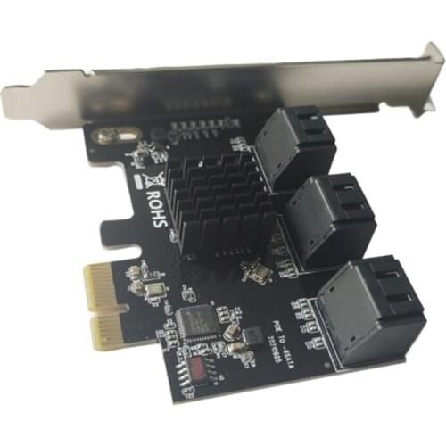 Expansion Card PCIE to 6-Port Expansion Card Mining Card SATA3.0 Hard Disk PCI-E3.0 SATA Interface