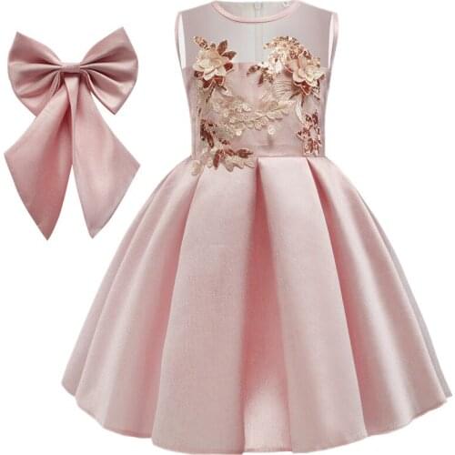 Girls Dresses 2020 Flower Girl Party Wedding Dress Pageant Dresses 3-9 Years Kids Baby Dress Sleeveless Birthday Princess Clothe