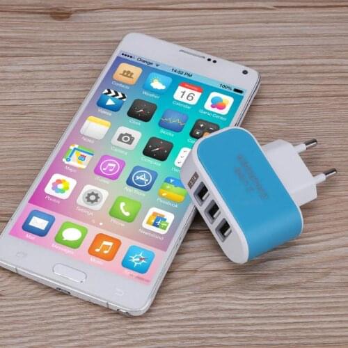 Port Power Supply 5V 2A Charger Adapter 100-240V 3 USB Hub Charging Plug Socket for Travel Charge EU Standard Plug for Phone-20