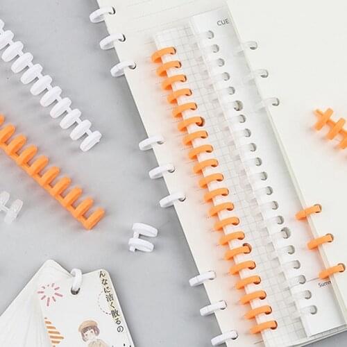 1pc 30 Holes Loose-leaf Plastic Binding Ring Spring Spiral Rings 30 Holes A4 A5 A6 Paper Notebook Stationery Office Supplies