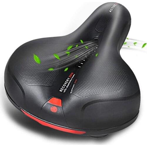 HOT Comfortable Bike Seat for Men and Women, Memory Foam Bicycle Seat Cushion for Outdoor Bikes with Reflective Strip