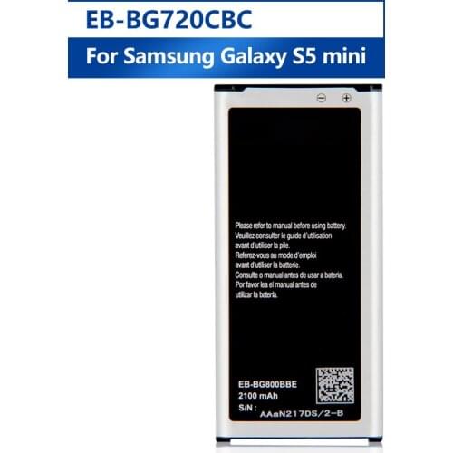 Replacement battery EB-BG800CBE For Samsung GALAXY S5 mini G800F G870A G870W EB-BG800BBE Replacement Phone Battery 2100mAh