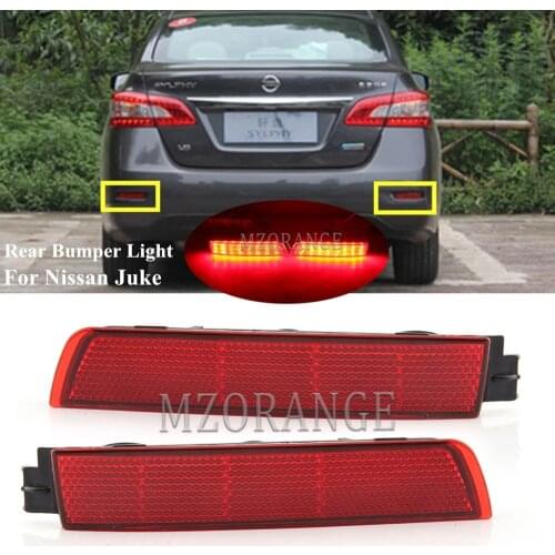 MZORANGE LED 2Pcs Car Rear Bumper Reflector Tail Brake Light Fog Backup Lamp For Nissan Juke Z51 Murano For Infiniti FX35 FX50
