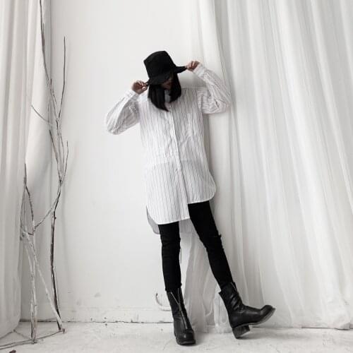 Женские рубашки в полоску UMI MAO China At AliExpress