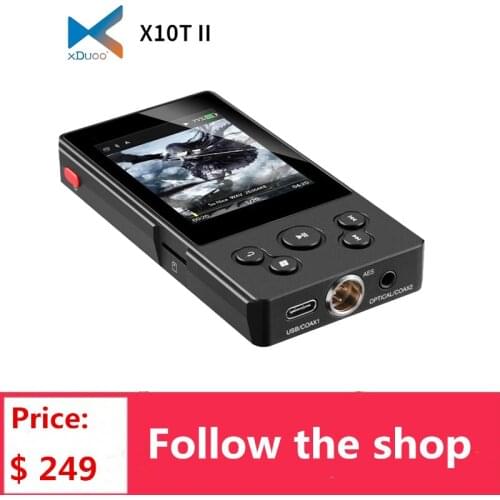 XDUOO X10T II DSD128 PCM 384KHz/32Bit X10TII High Performance Lossless Music Bluetooth Digital Turntable MP3 Player