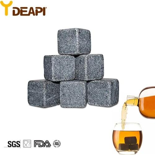 YDEAPI 100% Natural Whiskey Stones Sipping Ice Cube Whisky Stone Whisky Rock Cooler Wedding Gift Favor Christmas Bar