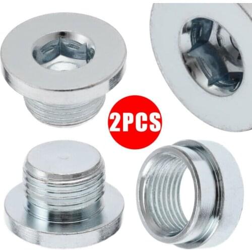 Iron Oxygen Sensor Plug Solder 2pcs Cap Kit M18 x 1.5 Nut O2 Replacement