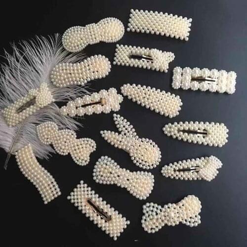 1 PCS New Popular High Quality Women Pearl Hairpin Ladys Headdress Cute BB Clips
