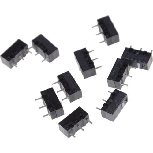 10 Pcs/lot D2FC-F-7N Micro Switch For Mouse Replacement Substitute Tested