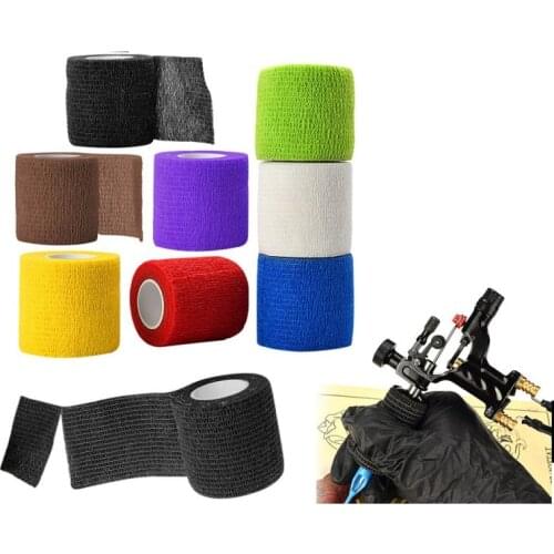 10pcs Disposable Self-adhesive Elastic Bandage Tattoo Accessories GRIP COVER Wide Elbow Power Supply 4.5 Meter