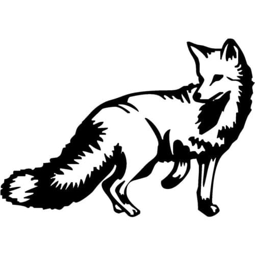 14.5*10.2CM Cunning Animal Hunting Vinyl Decal Sticker Car Motorcycle Accessories Black Silver C2-0564