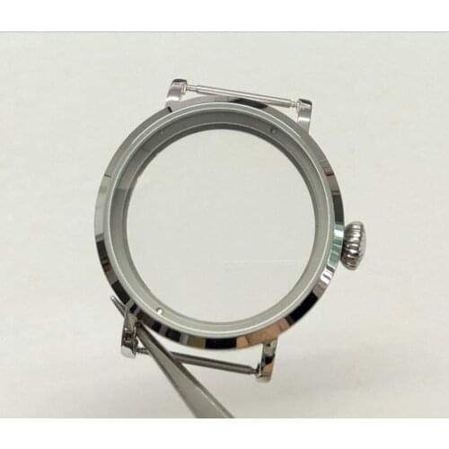46mm High quality 316L Stainless steel watch cases Polishing case fit ETA6497/6498 movement BK32-21