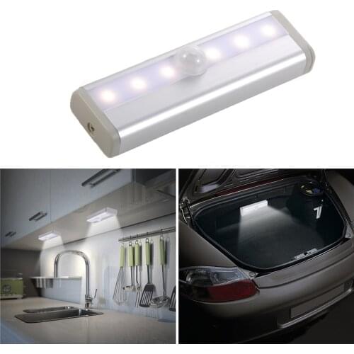 6/10 LEDs PIR LED Motion Sensor Light Wireless Night lamp For Kitchen Cabinet Wardrobe Wall Lamp