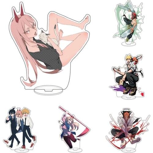 Anime Chainsaw Man Cosplay Figure Denji Pochita Makima Power Beam Angel Acrylic Stand Fan Gifts Collection Props Keychain