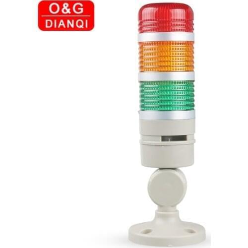 Lathe Emergency Warning Light DC12V/24V Flash Stack Lamp Led Tower Lamp Industrial Flash Safety Warning Light with Buzzer