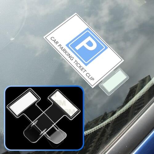 Car Parking Ticket Clip Permit Card Bill Holder Sticker For Kia rio ceed sportage cerato soul hyundai creta elantra i30 hb20
