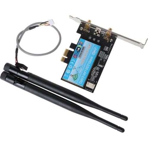 For intel 8260 AC 2.4G/5G Dual Band 802.11ac Bluetooth 4.2 PCI-E 1X Wireless Desktop WIFI WLAN Card with Antenna for Desktop
