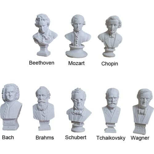 7cm European Musician Resin Figurine Statue Desk Decoration Full Set of Art Teaching Aids Decoration House Home Decore