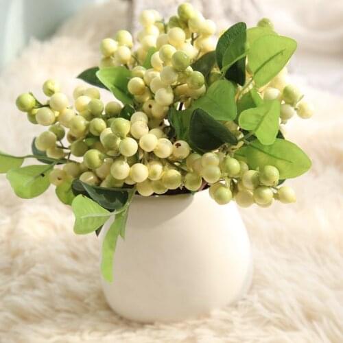 Artificial Berry Plant Simulation Fruit Artificial Flower Wedding Bouquet Home Party Decoration Garden Flower Arrangement DIY