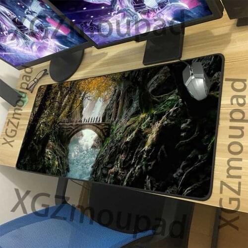 XGZ Large Gaming Mouse Pad Lock Edge Landscape Custom Office Computer Desk Mat Natural Rubber Non-slip Coaster Carpet Washable