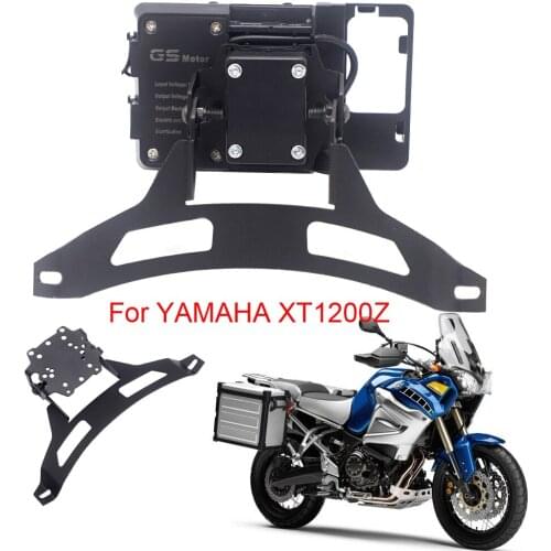 For YAMAHA XT1200Z XT 1200 Z Super Tenere 11-16 Phone Navigation Bracket Motorcycle Parts Phone Holder USB Charging Mount Stand